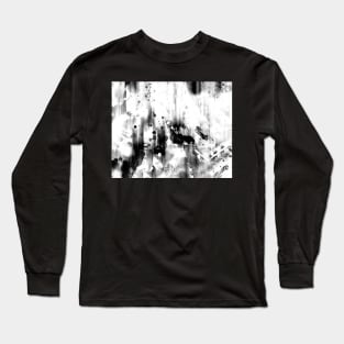 Black And White Splash abstract art Long Sleeve T-Shirt